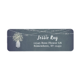 赤ちゃんのブレスチョークBグレー&ストリングライトアドレス ラベル