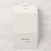 赤ちゃんのブレスビーツレッドウェディングRSVP オールインワン招待状 (外側)