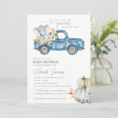 赤ちゃんのプチサプライズ！ベイビーシャワーの招待状 招待状 (スタンド正面)