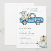 赤ちゃんのプチサプライズ！ベイビーシャワーの招待状 招待状 (正面/裏面)