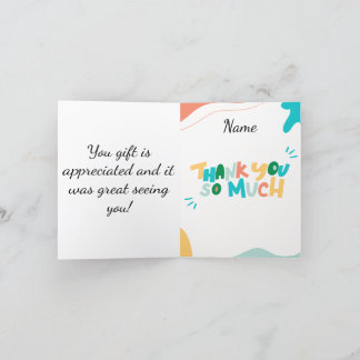 赤ちゃんのプレゼントをありがとう！ サンキューカード