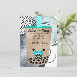 赤ちゃんのボバ茶パーティーにぴったりな、予算に優しいプラン 招待状