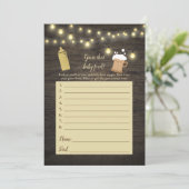 赤ちゃんのミルク当てクイズ ベイビーシャワーゲーム 招待状 (スタンド正面)