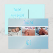 赤ちゃんのモノグラムメッセージカード 写真を入れてオリジナルに 案内ポストカード (正面/裏面)