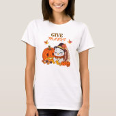 赤ちゃんの七面鳥とカボチャが感謝祭を祝う Tシャツ (正面)