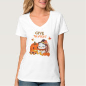 赤ちゃんの七面鳥とカボチャが感謝祭を祝う Tシャツ (正面)
