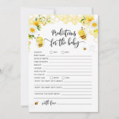 赤ちゃんの予測カード(ハチの赤ちゃん) 招待状 (正面)