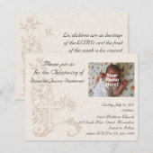 赤ちゃんの写真と洗礼の招待状 招待状 (正面/裏面)