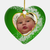 赤ちゃんの写真のクリスマスオーナメントメモリアル セラミックオーナメント (裏面)