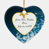 赤ちゃんの写真のクリスマスオーナメントメモリアル セラミックオーナメント (裏面)