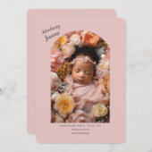 赤ちゃんの写真の誕生のお知らせ 招待状 (正面/裏面)