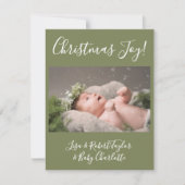 赤ちゃんの写真を使ったクリスマスカード シーズンカード (正面)