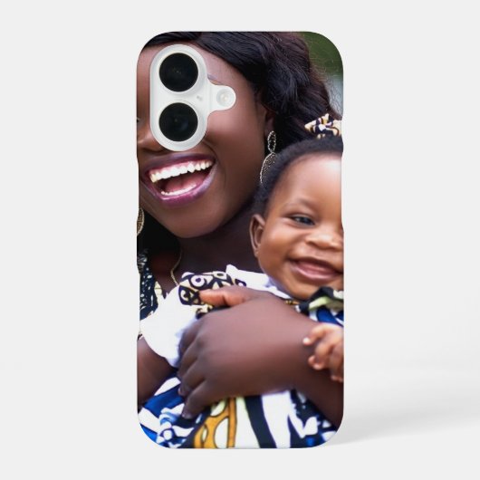 赤ちゃんの写真を追加 カスタマイズ パーソナライズ iPhone 16ケース (裏面)