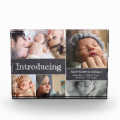赤ちゃんの写真コラージュ 誕生発表 フォトブロック (正面)