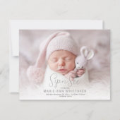 赤ちゃんの写真 お披露目パーティーへのご招待 招待状 (正面)