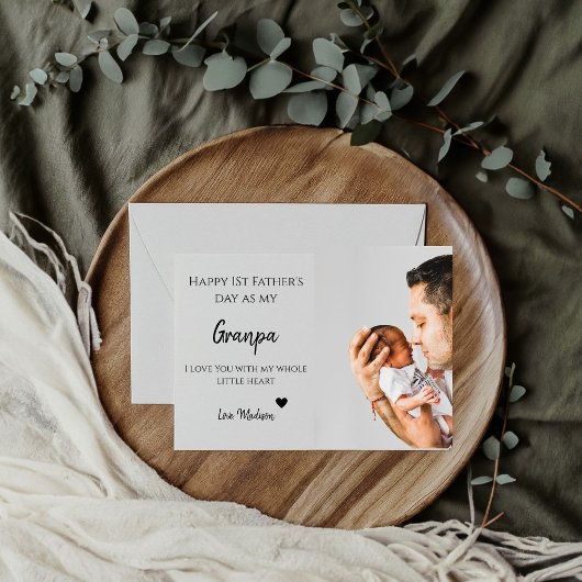 赤ちゃんの写真 ハッピーファーストファーザーズデー 愛してる カード