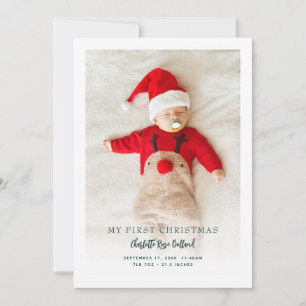 赤ちゃんの写真 ファーストクリスマス 誕生のお知らせ シーズンカード