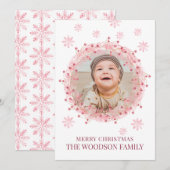 赤ちゃんの写真 メリークリスマス グリーティングカード (正面/裏面)