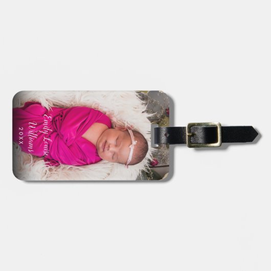 赤ちゃんの写真 ラゲッジタグ (正面横)