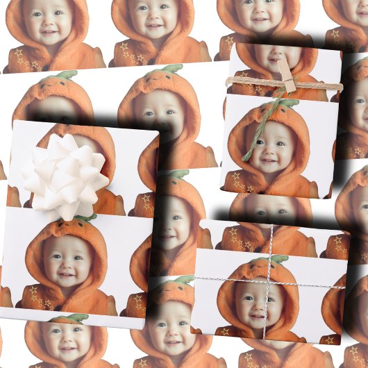 赤ちゃんの写真 ラッピングペーパーシート