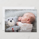 赤ちゃんの写真 出生発表 スクリプト 現代 サンキューカード (正面)