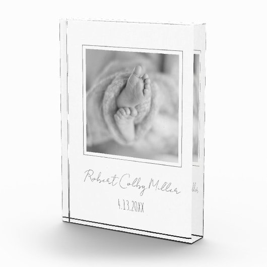 赤ちゃんの写真 出生発表 現代の保育園の装飾 フォトブロック (右)