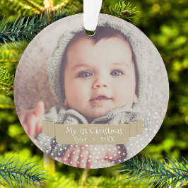 赤ちゃんの初めてのクリスマスの写真 オーナメント