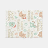 赤ちゃんの初めてのクリスマスの思い出の品 フリースブランケット (正面(横))