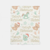 赤ちゃんの初めてのクリスマスの思い出の品 フリースブランケット (正面)