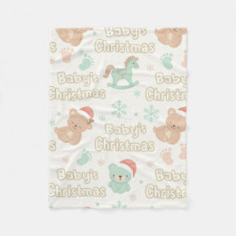 赤ちゃんの初めてのクリスマスの思い出の品 フリースブランケット