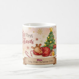 赤ちゃんの初めてのクリスマスパーソナライズドマグ コーヒーマグカップ