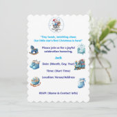 赤ちゃんの初めてのクリスマスパーティー招待状 招待状 (スタンド正面)