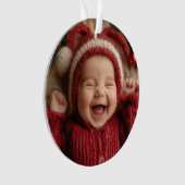 赤ちゃんの初めてのクリスマスフォトキーピーソー オーナメント (正面)