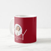 赤ちゃんの初めてのクリスマスフォト 赤 コーヒーマグカップ (正面左)