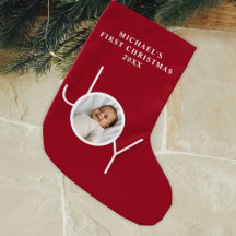 赤ちゃんの初めてのクリスマスフォト 赤