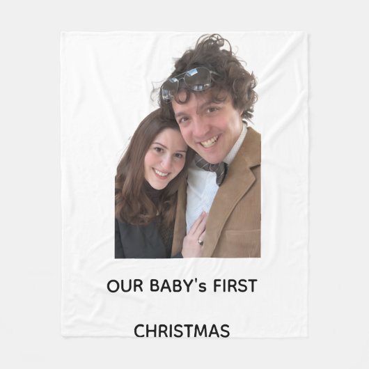 赤ちゃんの初めてのクリスマスブランケット フリースブランケット (正面)