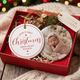 赤ちゃんの初めてのクリスマス写真記念グッズ セラミックオーナメント