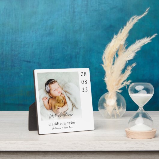 赤ちゃんの初めてのクリスマス写真 フォトプラーク (インサイチュ)