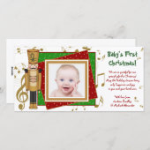 赤ちゃんの初めてのクリスマス おもちゃの兵隊さん フォトカード シーズンカード (正面/裏面)