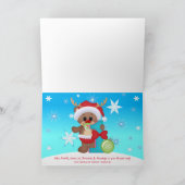 赤ちゃんの初めてのクリスマス　かわいいカモシカ #1（内側） シーズンカード (内部)