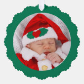 赤ちゃんの初めてのクリスマス かわいいクリスマス オーナメントカード (正面)