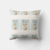 赤ちゃんの初めてのクリスマス かわいいトナカイ 保育園 ホリデー クッション (裏面)