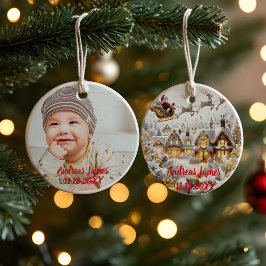 赤ちゃんの初めてのクリスマス: ウィンター・ワンダーランド セラミックオーナメント