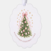 赤ちゃんの初めてのクリスマス オーナメントカード (左)