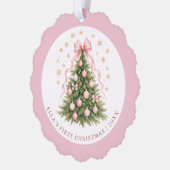 赤ちゃんの初めてのクリスマス オーナメントカード (左)