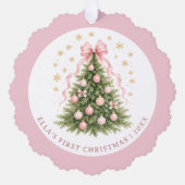 赤ちゃんの初めてのクリスマス オーナメントカード (正面)