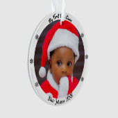 赤ちゃんの初めてのクリスマス オーナメント (正面)