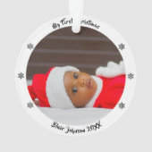 赤ちゃんの初めてのクリスマス オーナメント (裏面)