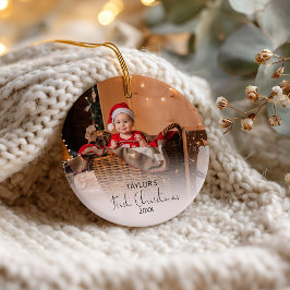 赤ちゃんの初めてのクリスマス オーナメント 写真入り