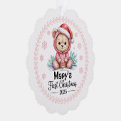 赤ちゃんの初めてのクリスマス オーナメント - 名前入り (右)